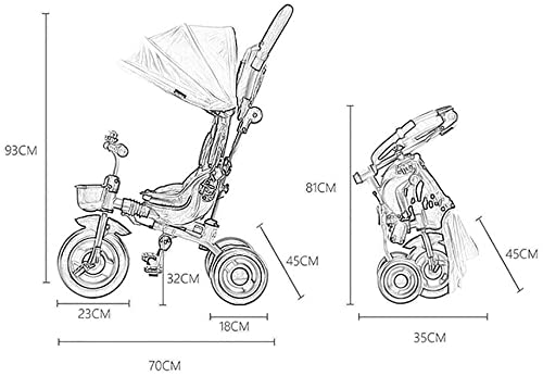 NUBAO Dreiräder Für Kinder ab 1 Kinder im Freien Erholung Trike Kind 3 in 1 Schatten Dreiräder 1-6 Jahre alt Mädchen… – Bild 6
