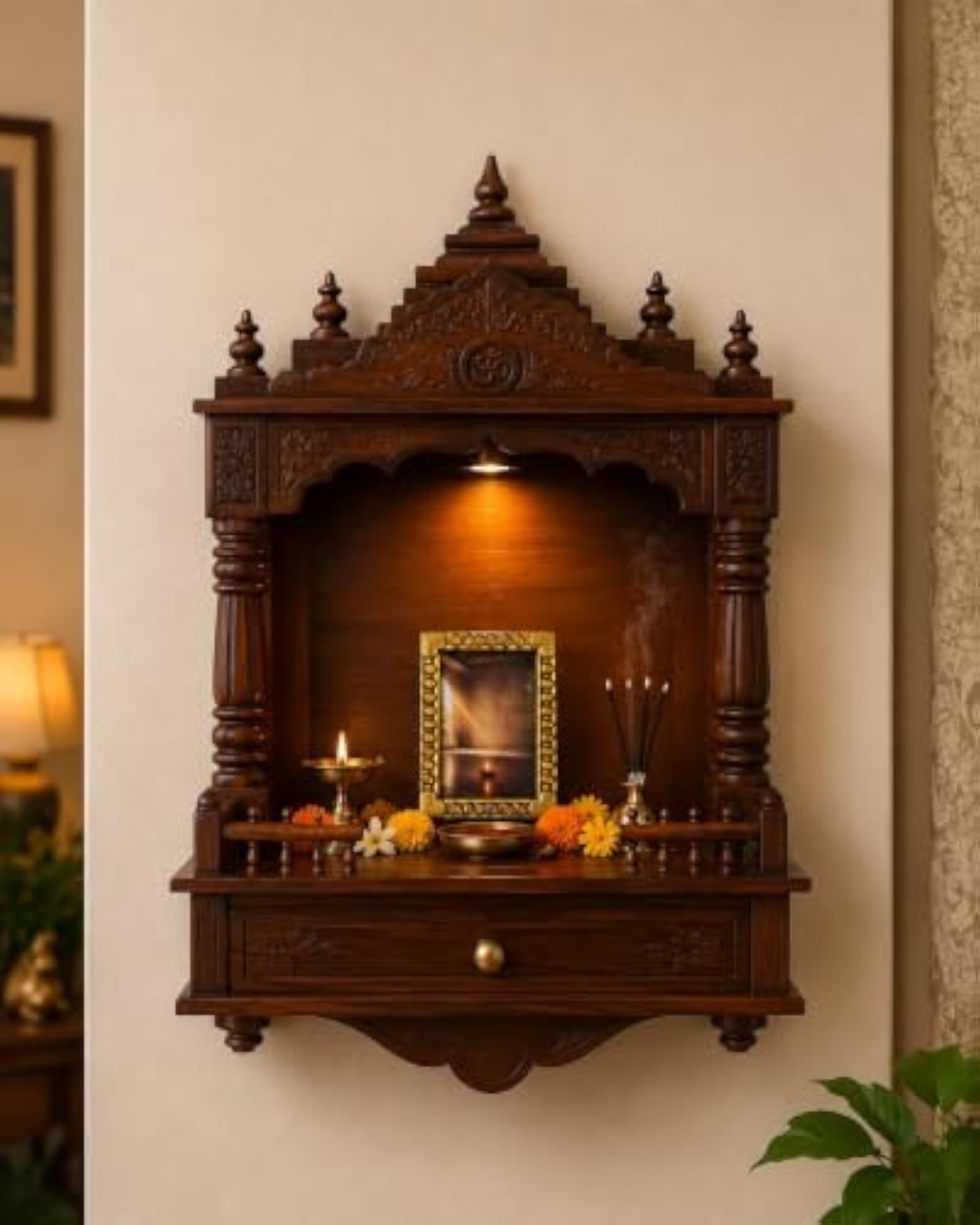 Multi Deity Photo Frame for Home Temple Decor