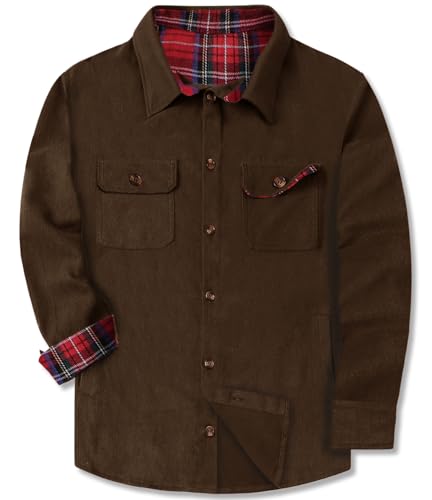 Image of SANGTREE Long Sleeved Flannel Shirt Button Down Plaid Shirts
