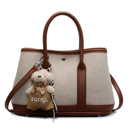 Women's Top Handle Handbags, Fashion Ladies Tote Shoulder Bag Simple Canvas Satchel