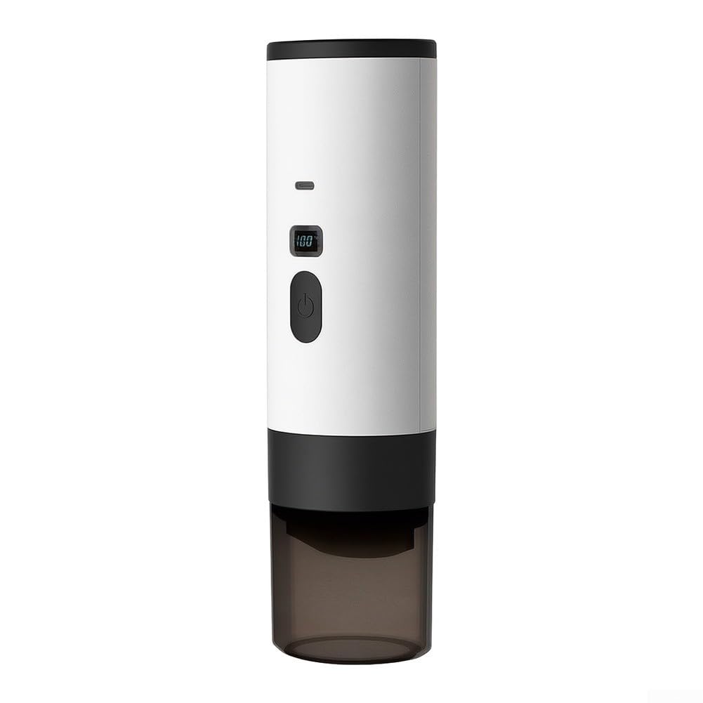 Camping Kaffeemaschine 90ml USB-C Aufladbar(White)