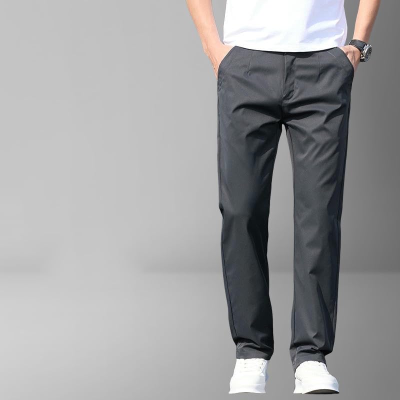 Men's Summer Thin Comfortable Smooth Loose Straight Casual Pants2