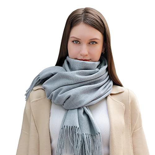 MASADA Damen Winterschal warmer und weicher Schal - Taubenblau