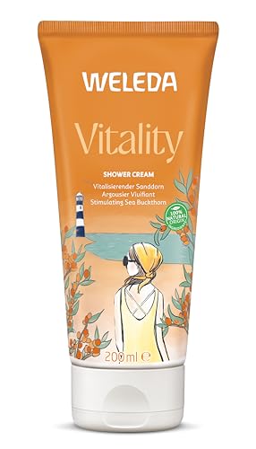 Weleda Doccia Cremosa Olivello Spinoso, formula cremosa con fragranza a base di mandarino, pompelmo, arancia rossa e sandalo(1X200 ml)