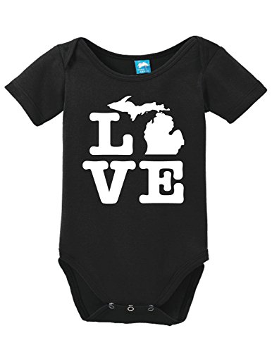 Image of Michigan Love Printed Infant Bodysuit Baby Romper