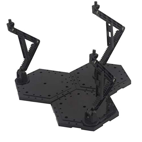 P Prettyia Puppenständer Display Ständer Halter für 1/100, 1/144 Gundam, Saint Cloth Action Figuren Körper Zubehör - Schwarz