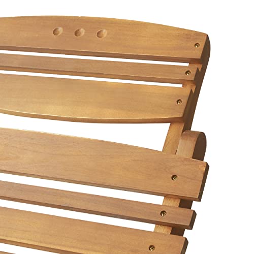 Christopher Knight Home Lahaina Wood Outdoor Chaise Lounge Set, 2-Pcs Set, Natural Yellow - Image 8