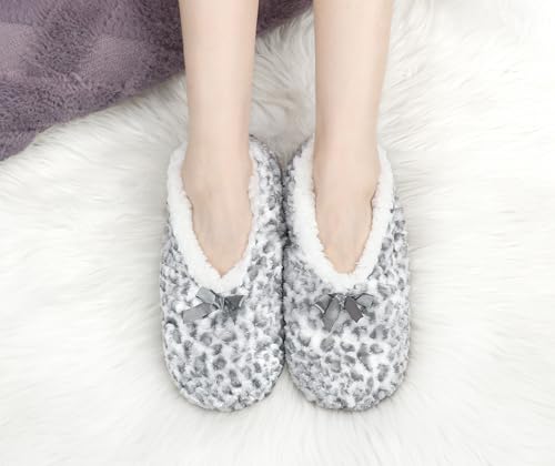 Image of DICUIRD Slipper Socks For Women With Grippers, Fuzzy With Non Slip Bottoms, Cozy Warm Fuzzy Slippers