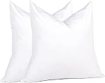 Puredown® 20 x 20 Pillows Square Pillow Inserts Feather Throw Pillow Inserts (Set of 2, White), Décor Pillow for Couches, Chairs, Offices, Apartments