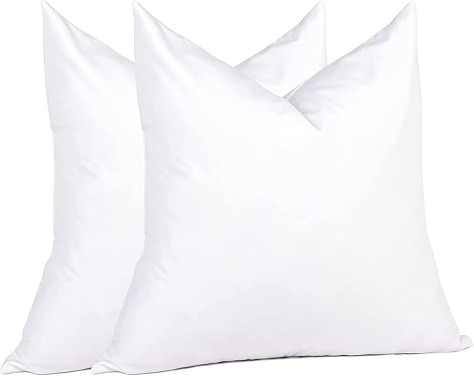 puredown® Euro Pillow Inserts 24 x 24 (Pack of 2, White)