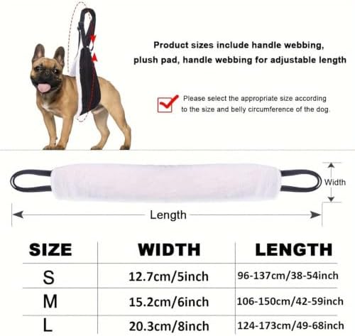 ZHENZIJ Portable Dog Assistance Strap Adjustable Length Polyester Pet Walking Aid with Soft Handle for Outdoor Travel - 2