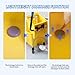 35QT Side-Press Mop Bucket and Wringer Combo on Wheels, Yellow,Including One Heavy Duty Industrial Mop and One Set Large Rubber Cleaning Gloves