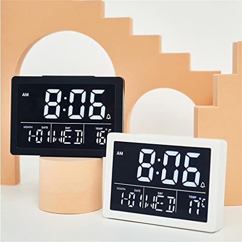 Reloj despertador digital con música y control de voz LED para mesa 3