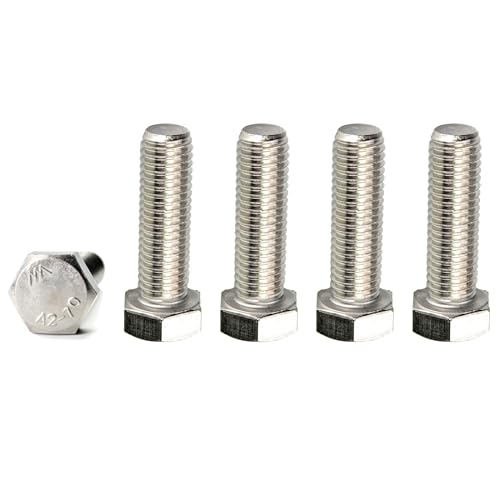 Image of M8 Hex Bolts M8x50mm Hex Head Bolts Stainless Steel 304 15Pcs | M8-1.25 Hex Bolt Fully Threaded Hex Tap Bolts Metric Hexagon Head Screw Machine Bolts Right Hand External Hex Drive