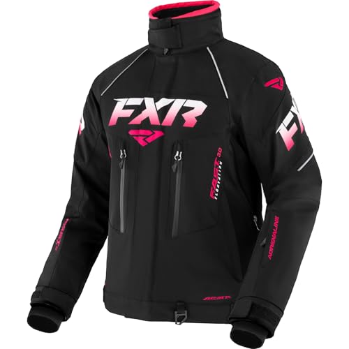 FXR Women's Adrenaline Snowmobile Jacket 2025 (Black/Fuchsia Fade - 2)