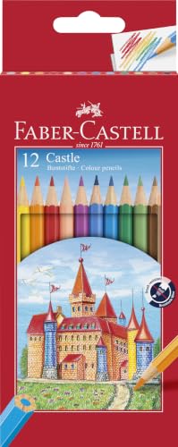 Faber-Castell Buntstifte-Set Castle, 120112, farbig sortiert, sechskant, Packung 7891360580089 Faber-Castell 12 Stück