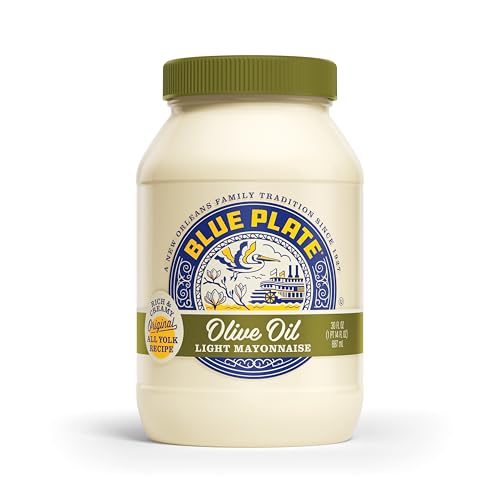 Blue Plate Light Mayonnaise with Olive Oil 30 Fl Oz Jar (Pack of 1)