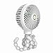 XVBABY Mini Ventilatore a Mano, USB Octopus Fan Passeggino Fan con treppiede Flessibile 2000 mAh Batteria Ricaricabile Regolabile 3 velocità per Passeggino Camera da Letto Ufficio Campeggio,Bianca