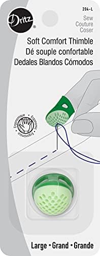 Dritz 204-L Soft Comfort Thimble, Size Large , Green