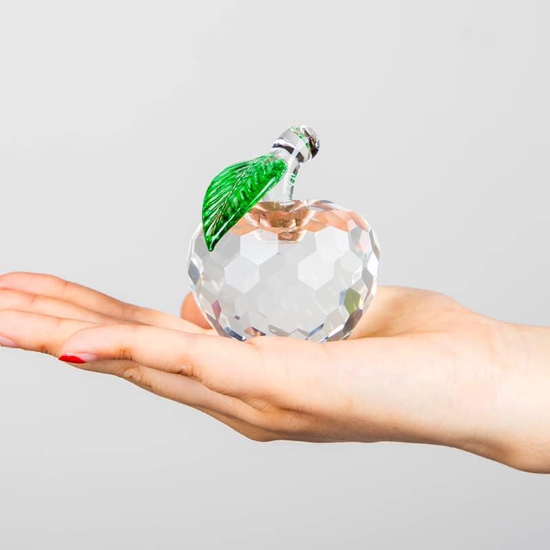 Crystal Ornament Fruits Glass White Fruit Figurine Handmade Art Gift for Christmas Birthday Ornament