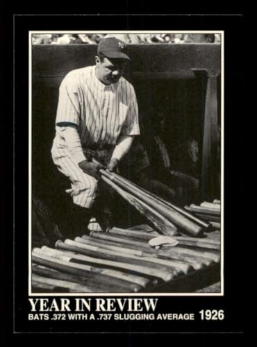 Baseball Trading Card 1992 Megacards Babe Ruth 18 Bats .372 With a .737 Slugging Average YR NM Near Mint Yankees