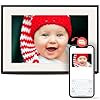 Loop wi fi digital picture frame with touch screen 10 inch display the only frame to offer text message photos direct to frame easy to use app gift to keep friends and family connected  urban country home decor