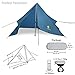 GEERTOP Ultralight 1 Man Tent 3 Season 1 Person Backpacking Tent for Camping Hiking Mountaineering - Easy to Set Up Trekking Pole Tent - Not Include Tent Poles Blue