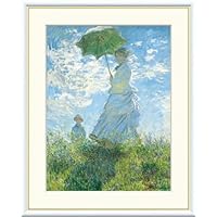 手書き油絵 モネ 睡蓮の池 日本の橋 額付 絵画 インテリア 油彩画 手書き油絵 クロード・モネ 睡蓮の池 日本の橋 額付 絵画