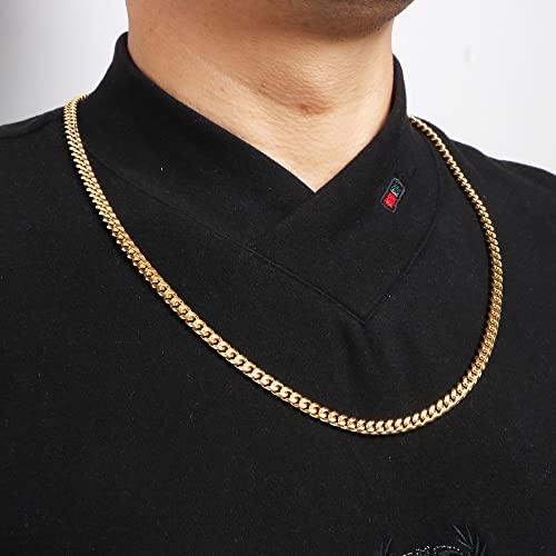 Image of JoycuFF Gifts for Brother from Sister Birthday Graduation Cuban Chain 6MM 26 Inches Stainless Steel Necklace Unique Father's Day Christmas Hip Hop Jewelry