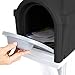 Simplay3 Classic Plastic Residential Mailbox & Post Mount Combo Kit with 2 Access Doors - Light Gray/Dark Gray