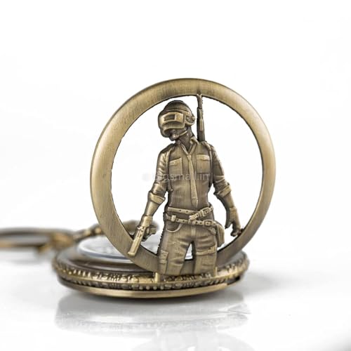 Image of Pocket Watch Metal Keychain Retro Vintage for Gifting With Key Ring Anti-Rust