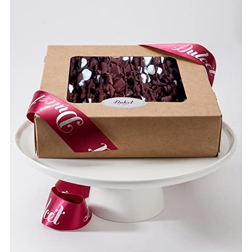Gourmet Fudge Brownie Cake By Dulcet Gift Baskets- Freshly Baked, Rich-Flavored Handmade Chocolate Marshmallow Fudge- Gorgeous Maroon Gift Box For Birthdays, Anniversaries, Parties & More- 2 Cakes 8x8 - Image 3
