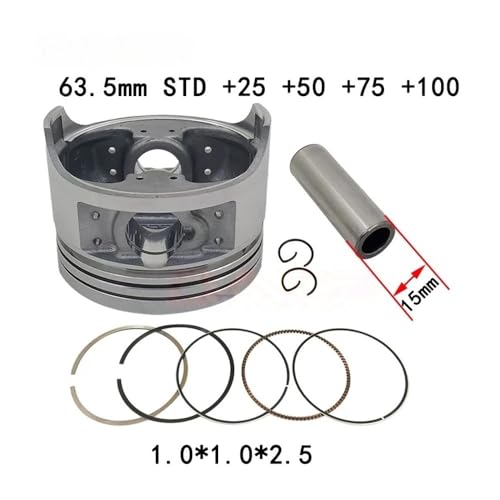 Segments piston pièces de rechange moto CG200 63.5 mm Lifan - 3