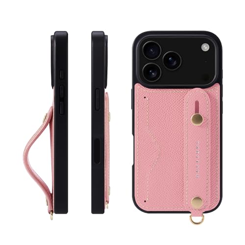 HANATORA for iPhone 17Pro �P�[�X �{�v �ϏՌ� �w�ʃx���g �J�[�h�|�P�b�g �X�}�z�P�[�X �X�}�z �X�^���h�@�\ �l�b�N �X�g���b�v �t�� �G���{�X���U�[ �M�t�g �}�O�l�b�g�Ȃ� �s���N NCGH-17Pro-Pink