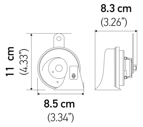 HELLA 007424801 Twin Trumpet High/Low Tone 12V Horn Kit with Bracket, Red by Hella - Image 3