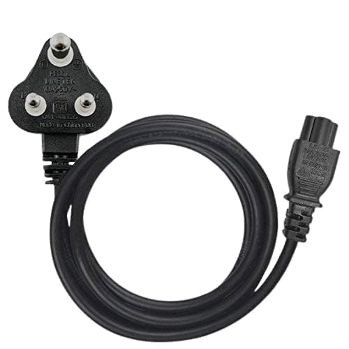 3 Pin Laptop Power Cable Cord (1.2 Meter Black)