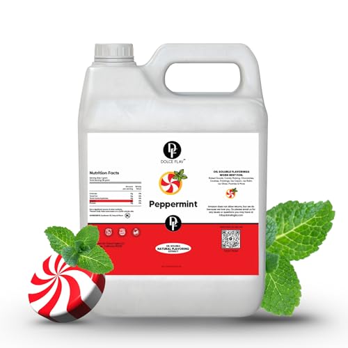 Dolce Flav Peppermint Flavoring Oil for Chocolates, Restaurant Size, 32 Oz