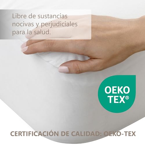 Protège-matelas imperméable 100% coton drap housse respirant anti-acariens fabriqué en Espagne - 6