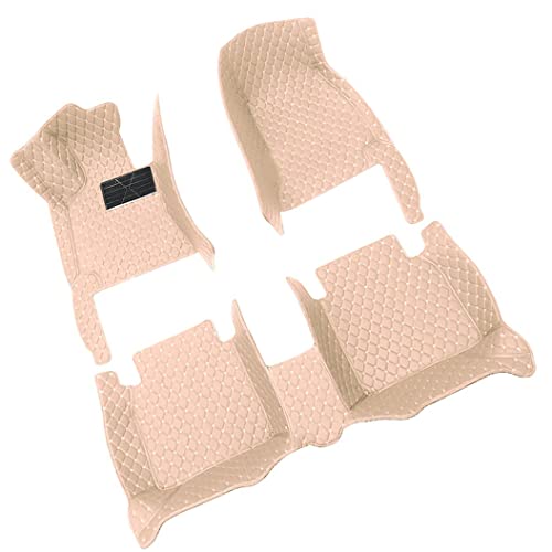 Custom Car Floor Mats for Chevrolet Impala 1996-2001 Leather Custom Fit All-Weather Protection Floor Liners Waterproof Foot Pad Carpets Beige