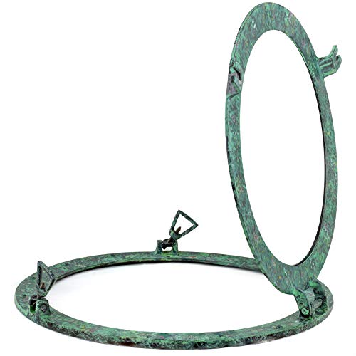 Aluminum Porthole Mirror 17inch W/Antique Green Finish - Nautical Decor - Image 3