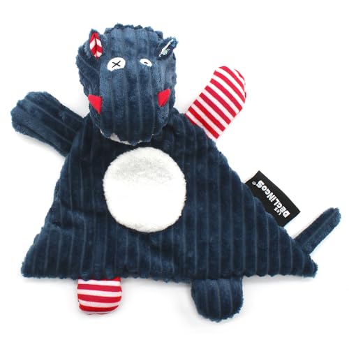 Les Déglingos Hippipos l'Hippo Baby Doudou pour Bébé/Enfant Tissu Ultra Doux Cadeau Naissance, Bleu