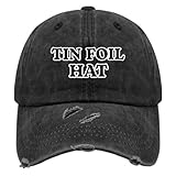 Tin Foil Hat Hat for Men Washed Distressed Baseball Caps Funny Washed Dad Hats