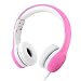 Wired Volume Limited Kids Headphones with Detachable Cable and Sharing Music for Children (Pink)