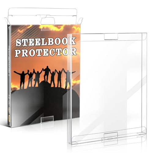 Steelbook Protector - Blu Ray Steelbook Storage Cases & 4K Steelbook Protectors - Clear & Sturdy Case Sleeves for Ultimate Collection Safety -12 Packs