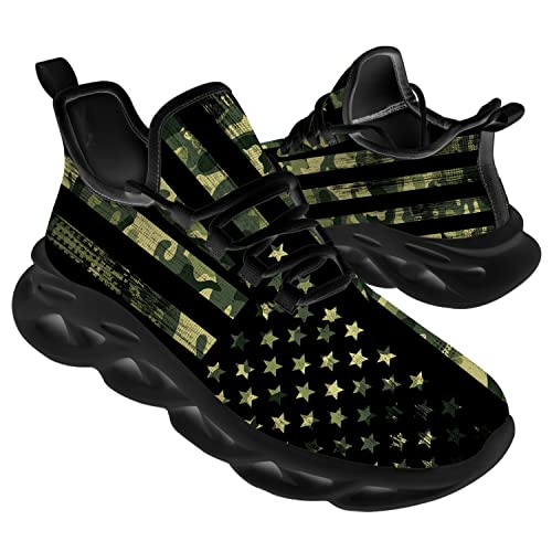 Ciadoon American Flag Shoes for Men Women Running Shoes Sport Walking Tennis Sneakers Athletic Shoes Gifts for Boy Girl3