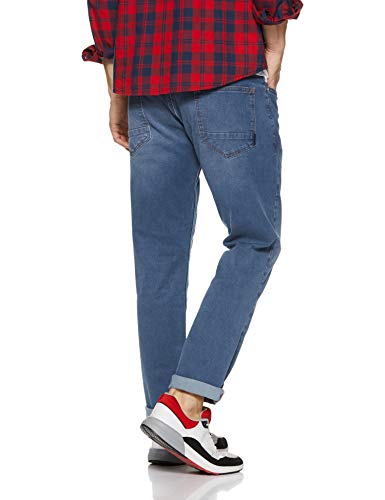 Image of Amazon Brand - Inkast Denim Co. Men's Slim Straight Fit Stretchable Jeans (IN-SS-86 MEDIUM BLUE 30)