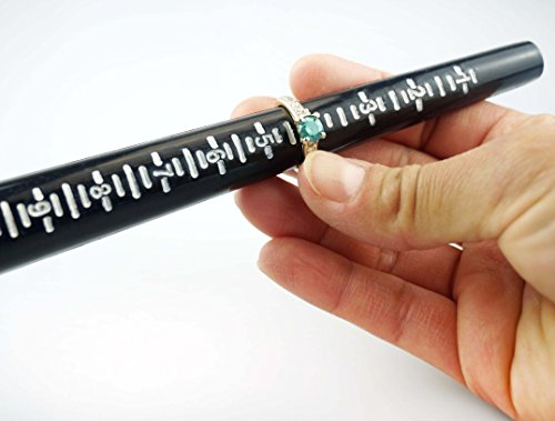 SE 12-Inch Grooved Plastic Ring Sizing Mandrel - Non-Rolling Handle - Sizes 1-15 -JT117PRS