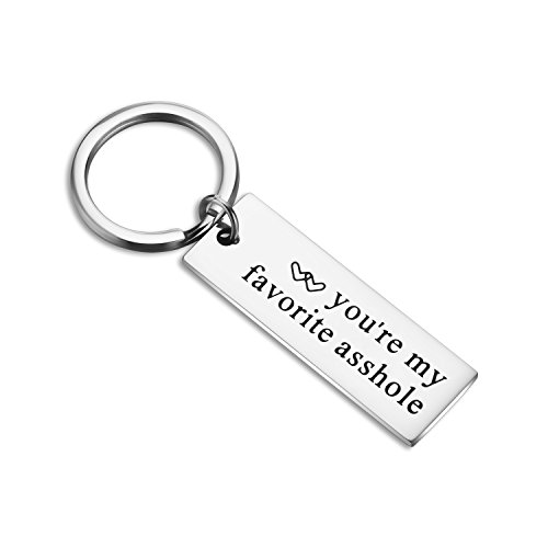 CJ&M Funny Boyfriend Gift, You're My Favorite Asshole, Asshole Keychain, Funny Keychain, Funny Man Gift, Valentines Day, Funny Gift for Husband