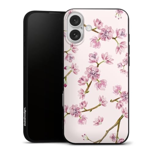 Coque iPhone 16 Plus antichoc silicone souple premium à motif floral