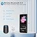 MP3 Player with Bluetooth 5.0, 1.8 inch Screen Portable Music Player with HD Speaker, HiFi Music Supports FM Radio, Voice Recorder, Supports Expanded Up to 128GB(Black, 32GB)